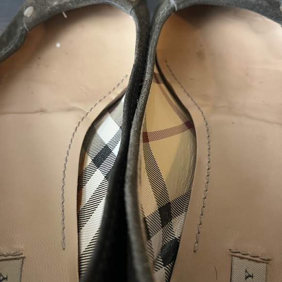 Burberry Olive Suede Ballet Flats Shoes Size 36.5 - Picture 8 of 16